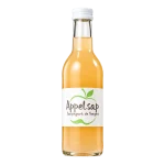 Wasserkonzepte - Flasche Apfelsaft mit Logo und Etikett