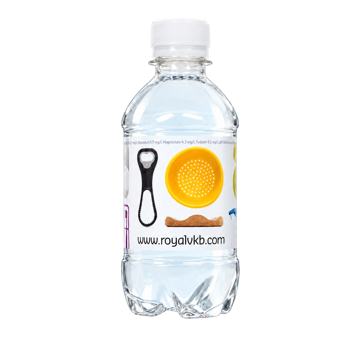 Water Concepts – Schraubverschluss für Wasserflaschen mit Logo und Etikett