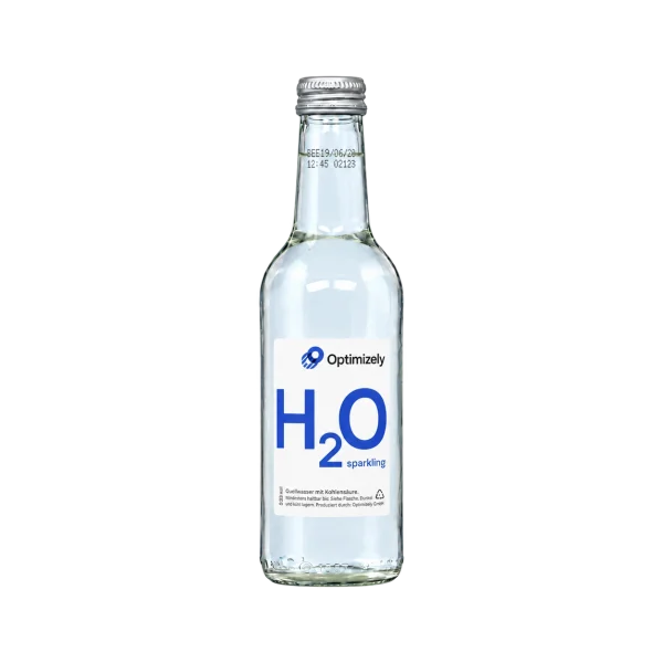 Water Concepts – Glaswasserflasche mit Logo und Etikett