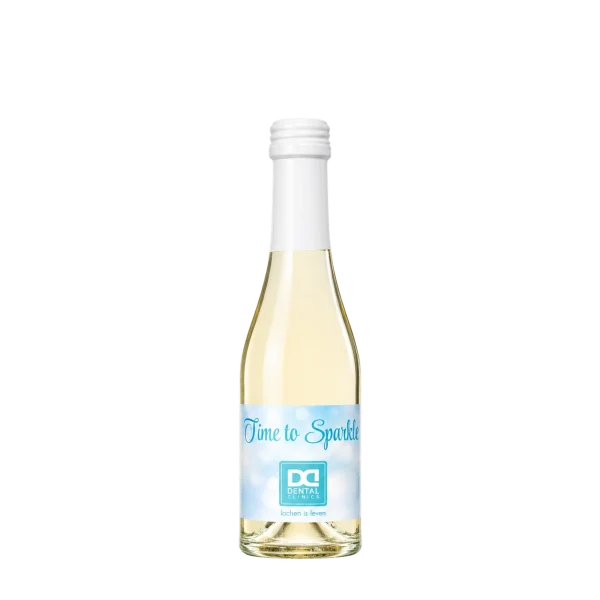 Wasserkonzepte – Flasche Secco Vino Frizzante Wein mit Logo und Etikett