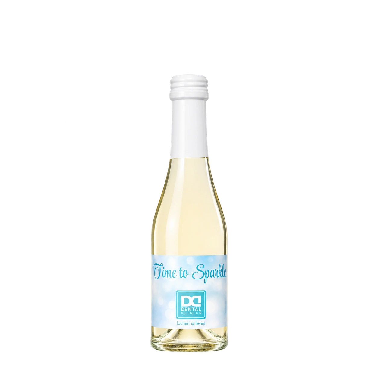 Wasserkonzepte – Flasche Secco Vino Frizzante Wein mit Logo und Etikett