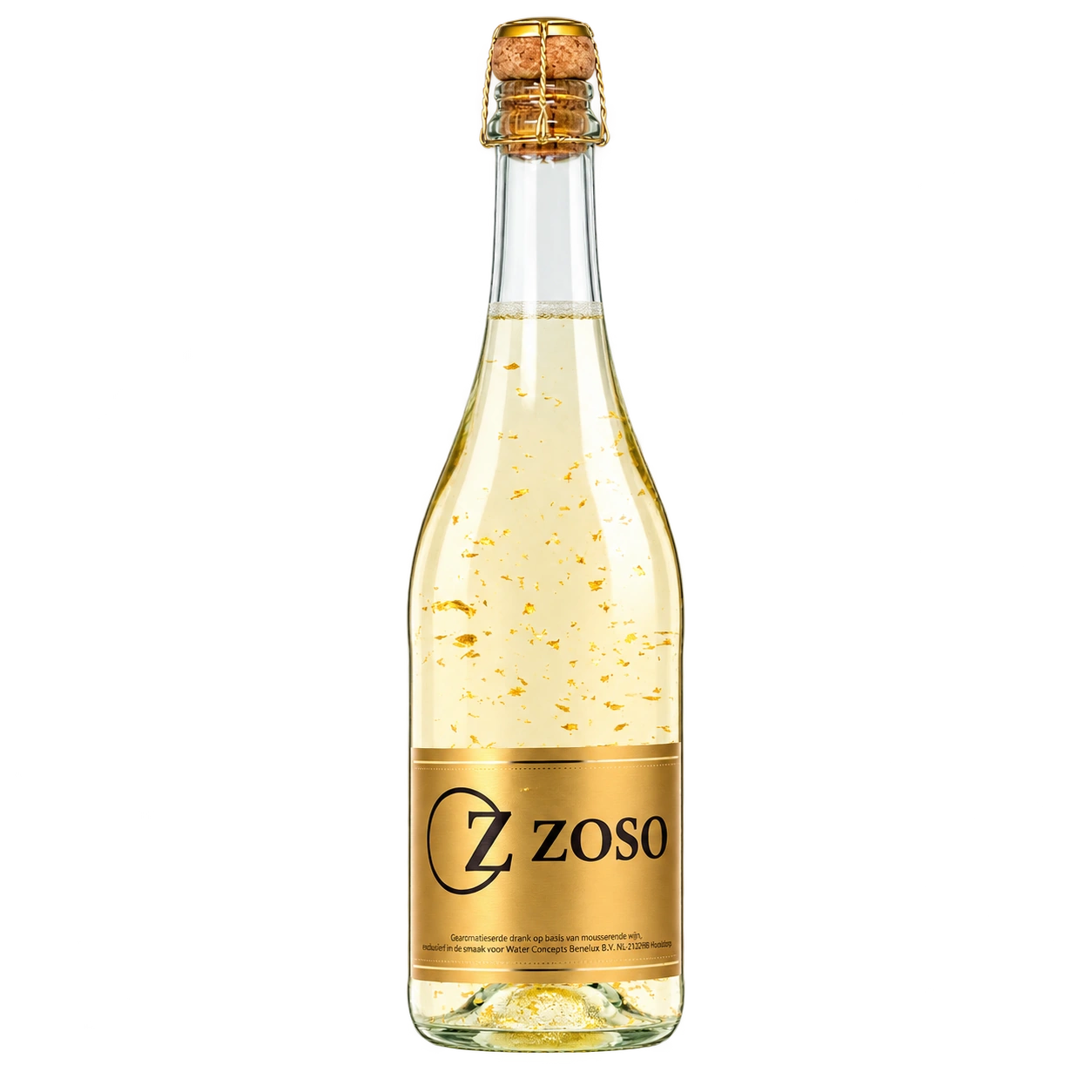 Water Concepts - Flasche Sekt Goldwein mit Logo und Etikett
