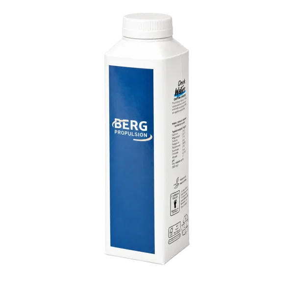 Water Concepts – Wasserflasche aus Pappe mit Logo und Aufdruck
