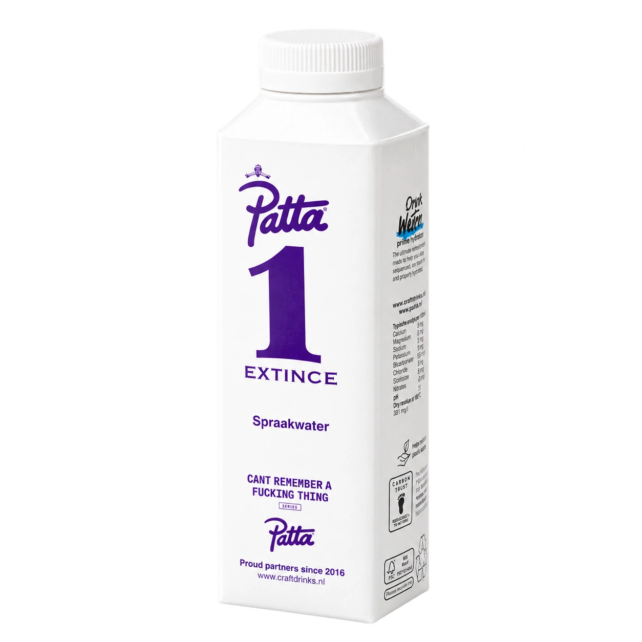 Water Concepts – Wasserflasche aus Pappe mit Logo und Aufdruck
